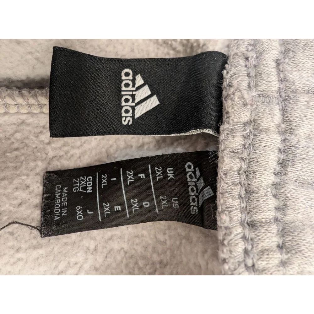 Men's Adidas Gray 2XL Sweatpants & Joggers with Black Stripes